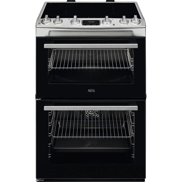 AEG CIX6540ACM 5000 Series Surround Cook 60cm Freestanding Electric Cooker with Induction Hob Stainless Steel Stainless Steel