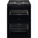 AEG CKX6540ACB 60cm 5000 Series Surround Cook Dual Fuel Freestanding Cooker With Double Oven in Black Black