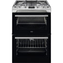 AEG CKX6540ACM 60cm 5000 Series Surround Cook Dual Fuel Freestanding Cooker With Double Oven in Stainless Steel Silver