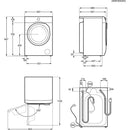 AEG LWR8516L6UD 11kg+7kg 8000 Series Power Care Freestanding 1600rpm Washer Dryer