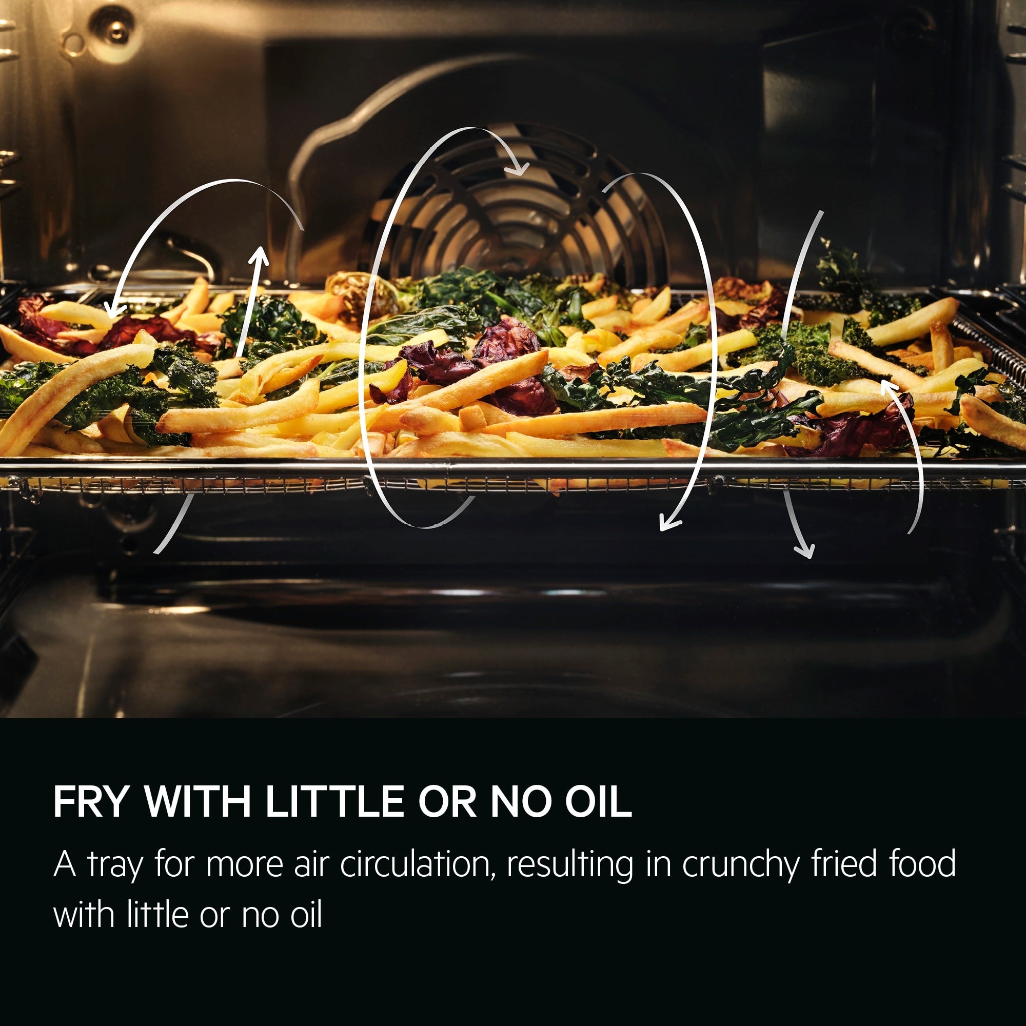 AEG Series 5000 GE7CP61FB SurroundCook Catalytic Built In Electric Double Oven Gloss Black