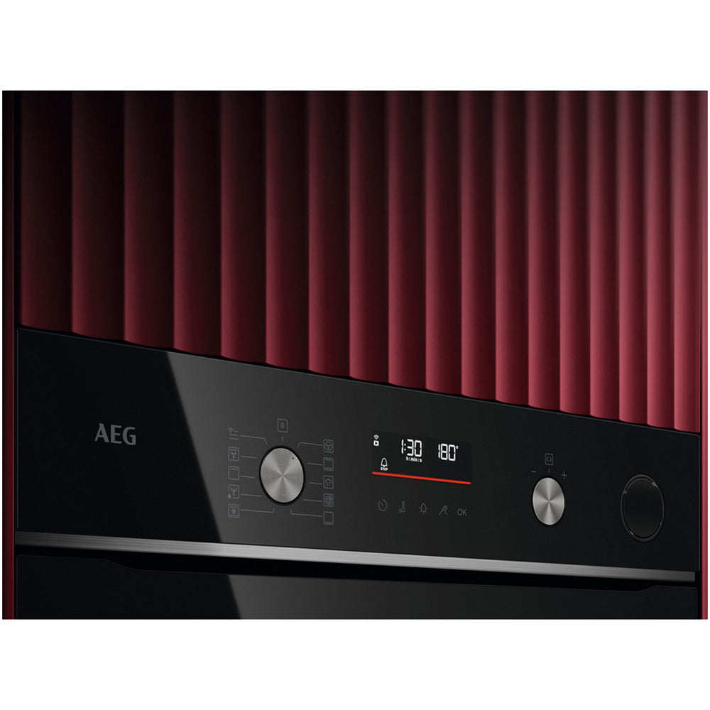 AEG Series 6000 GR6PB52FSB SenseCook with SteamCrisp Pyrolytic Self Clean Built-in Oven