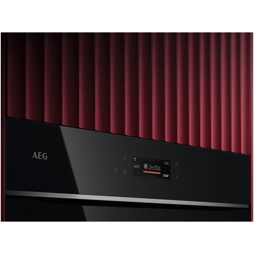 AEG Series 7000 GX7PB63FSB MealAssist with PizzaExpert Pyrolytic Self Clean Built-in Oven Black