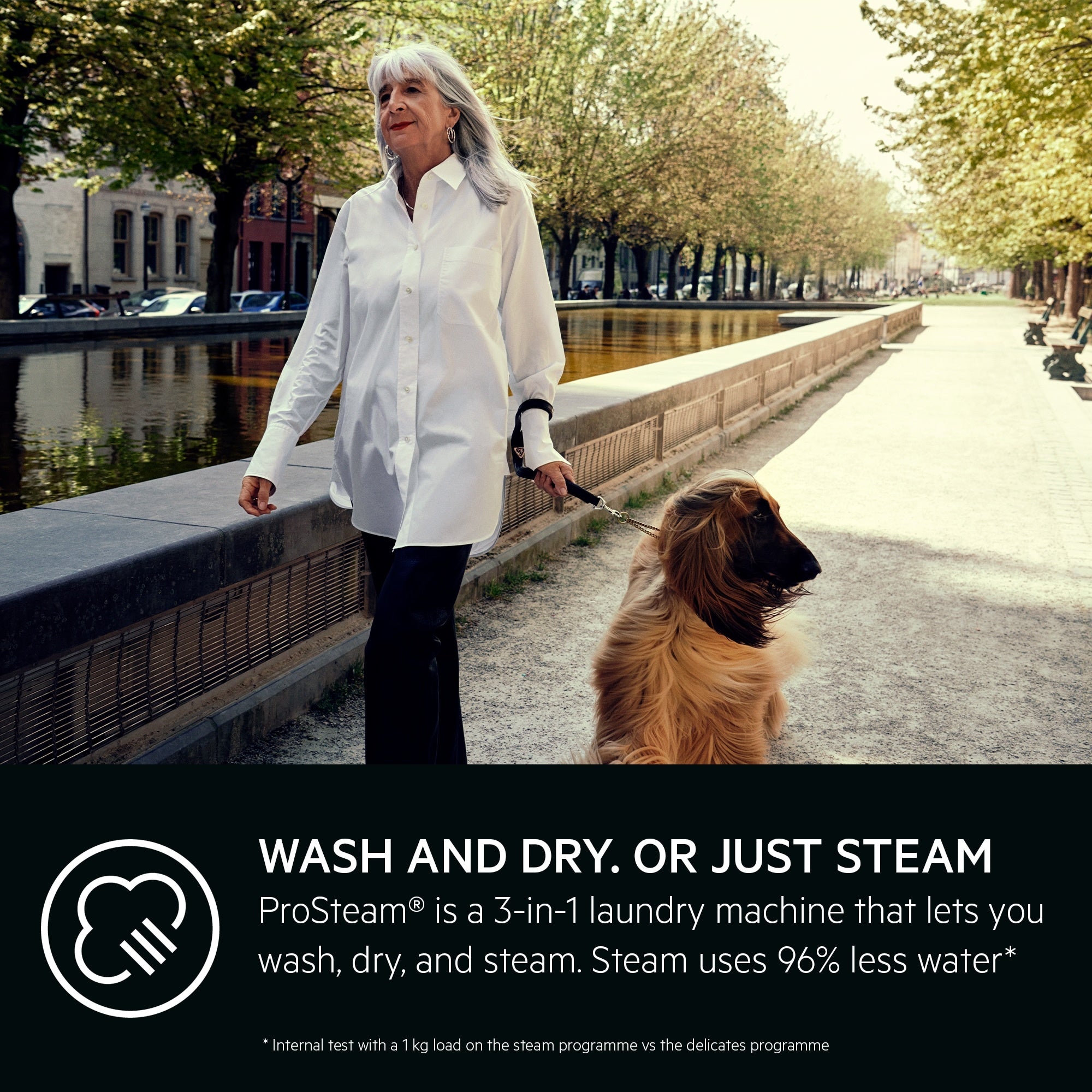 AEG Series 7000 L7WE74634BI ProSteam 7kg+4kg 1600 Spin Built In Washer Dryer