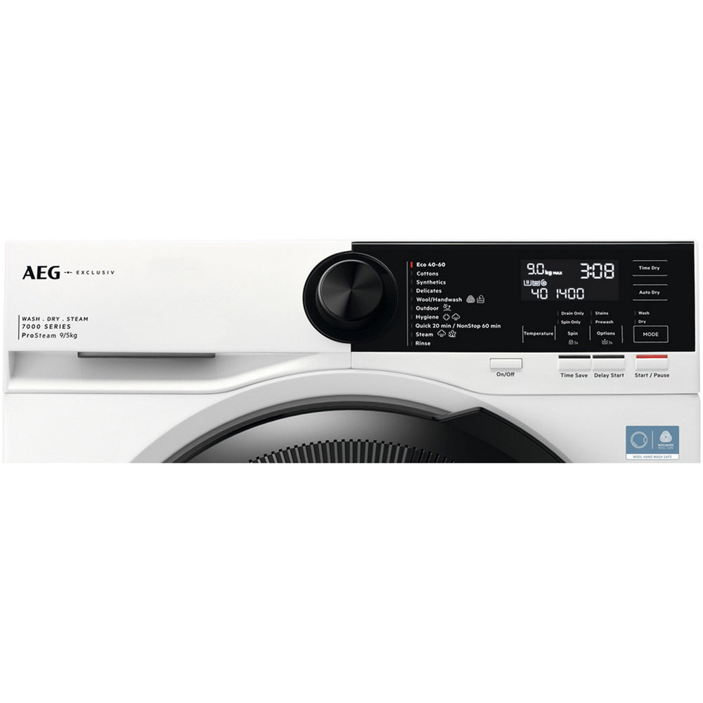 AEG Series 7000 LWR72956M4B ProSteam 9kg+5kg 1600 Spin Freestanding Washer Dryer White