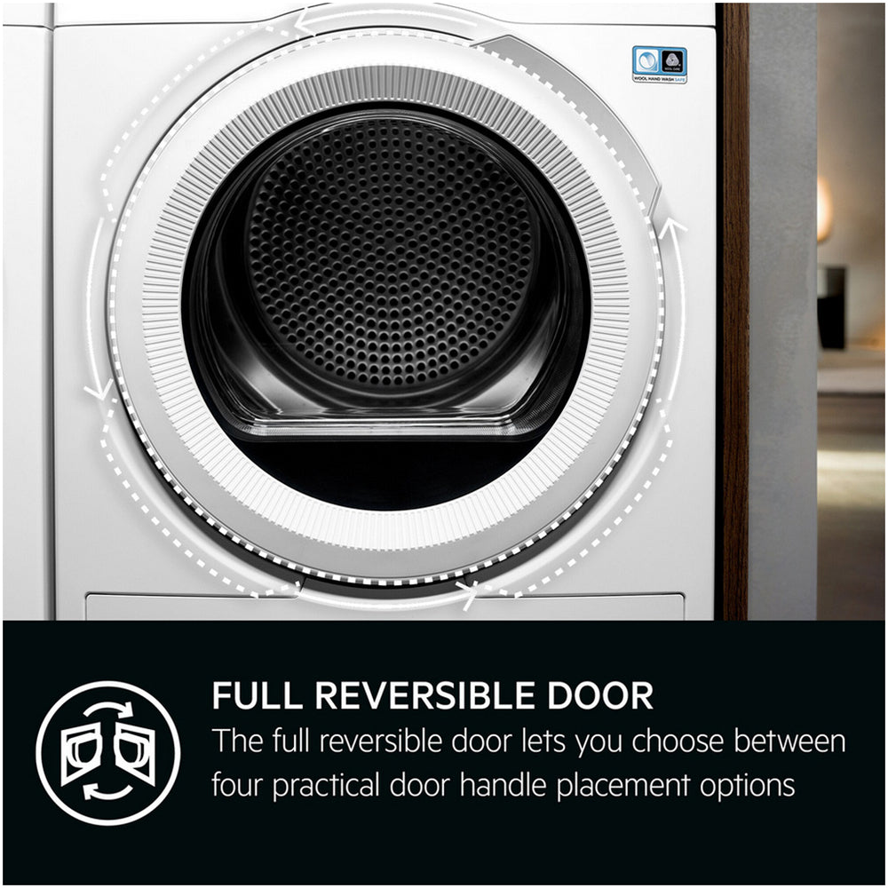 AEG Series 7000 TR728CT4B SensiDry 8kg Freestanding Heat Pump Tumble Dryer White