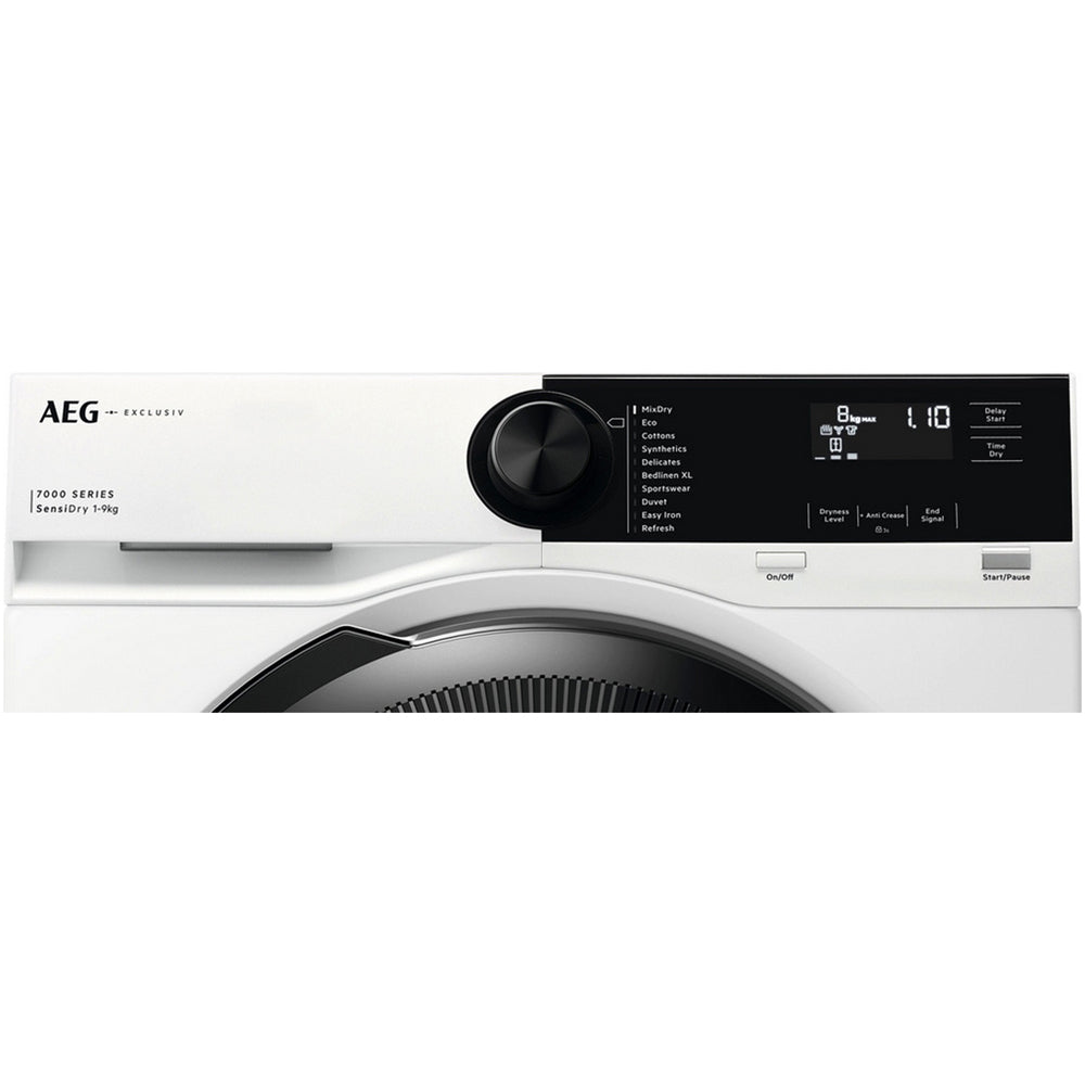AEG Series 7000 TR729A4B SensiDry 9kg Freestanding Heat Pump Tumble Dryer White