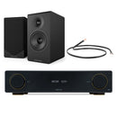 Arcam A15+ Integrated Amplifier with Acoustic Energy AE300 MKII Bookshelf Speakers Pair - Black