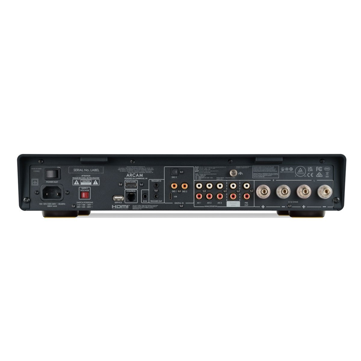 Arcam A25+ Integrated Amplifier Black with JBL 4309 Studio Monitor Bookshelf Speakers Walnut Pair