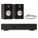 Arcam A5+ Integrated Amplifier with Monitor Audio Bronze 50 7G Bookshelf Speakers Pair - Black