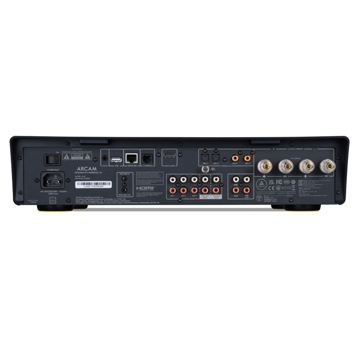 Arcam Radia SA35 Streaming Integrated Amplifier with Bowers and Wilkins 603 S3 Floorstanding Speakers Pair Black HiFi Package