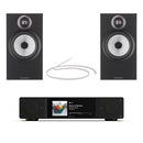 Arcam Radia SA35 Streaming Integrated Amplifier with Bowers and Wilkins 606 S3 Bookshelf Speakers Pair Black HiFi Package