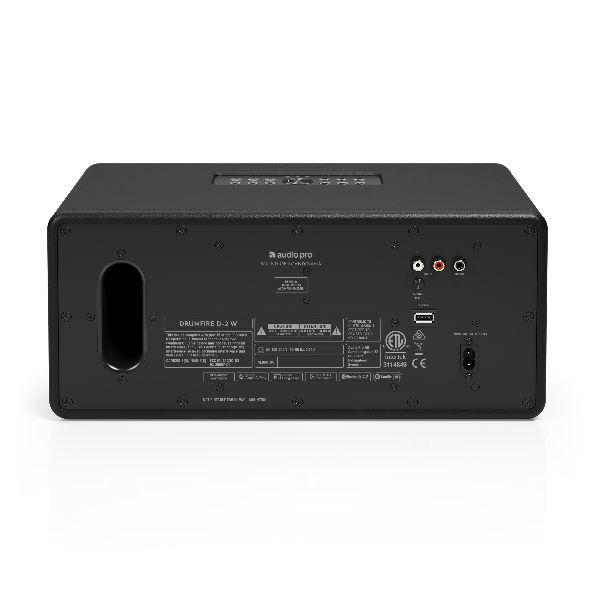 Audio Pro Drumfire D-2 W Wireless Multiroom Speaker Black Black