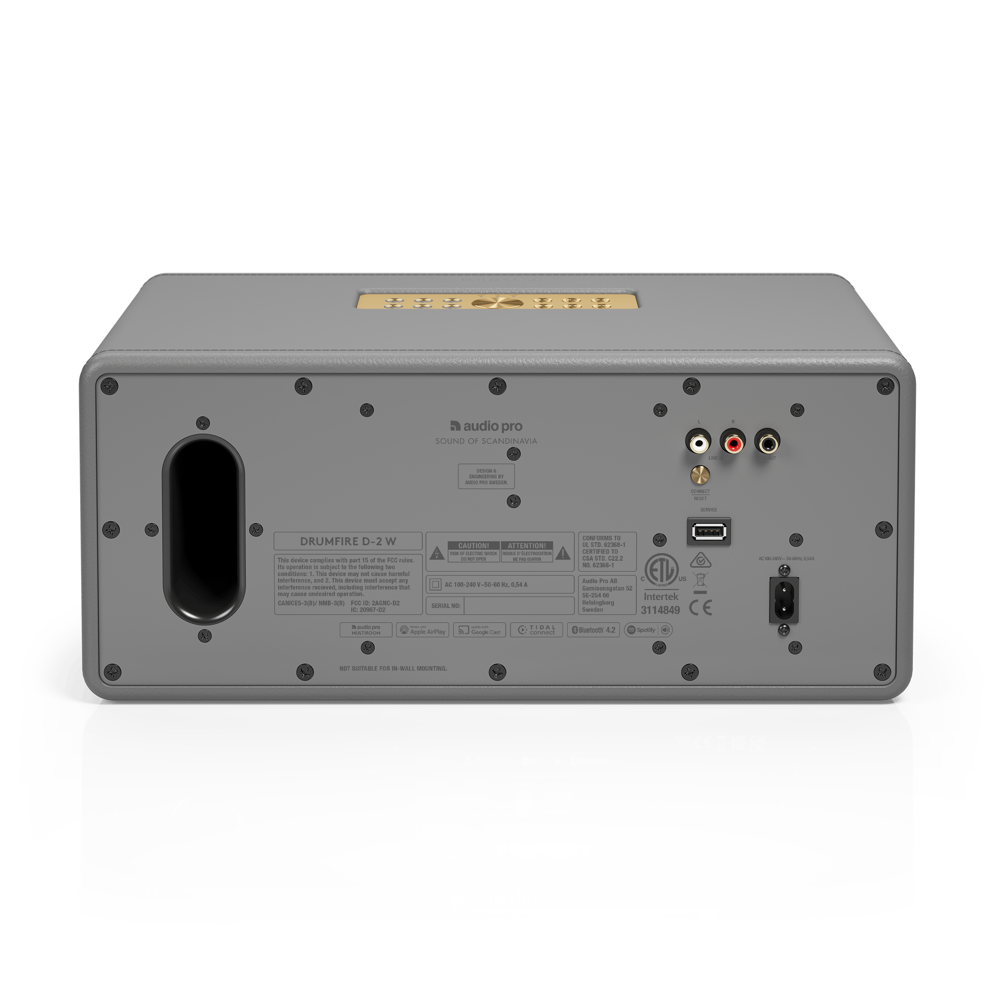 Audio Pro Drumfire D-2 W Wireless Multiroom Speaker Grey Grey