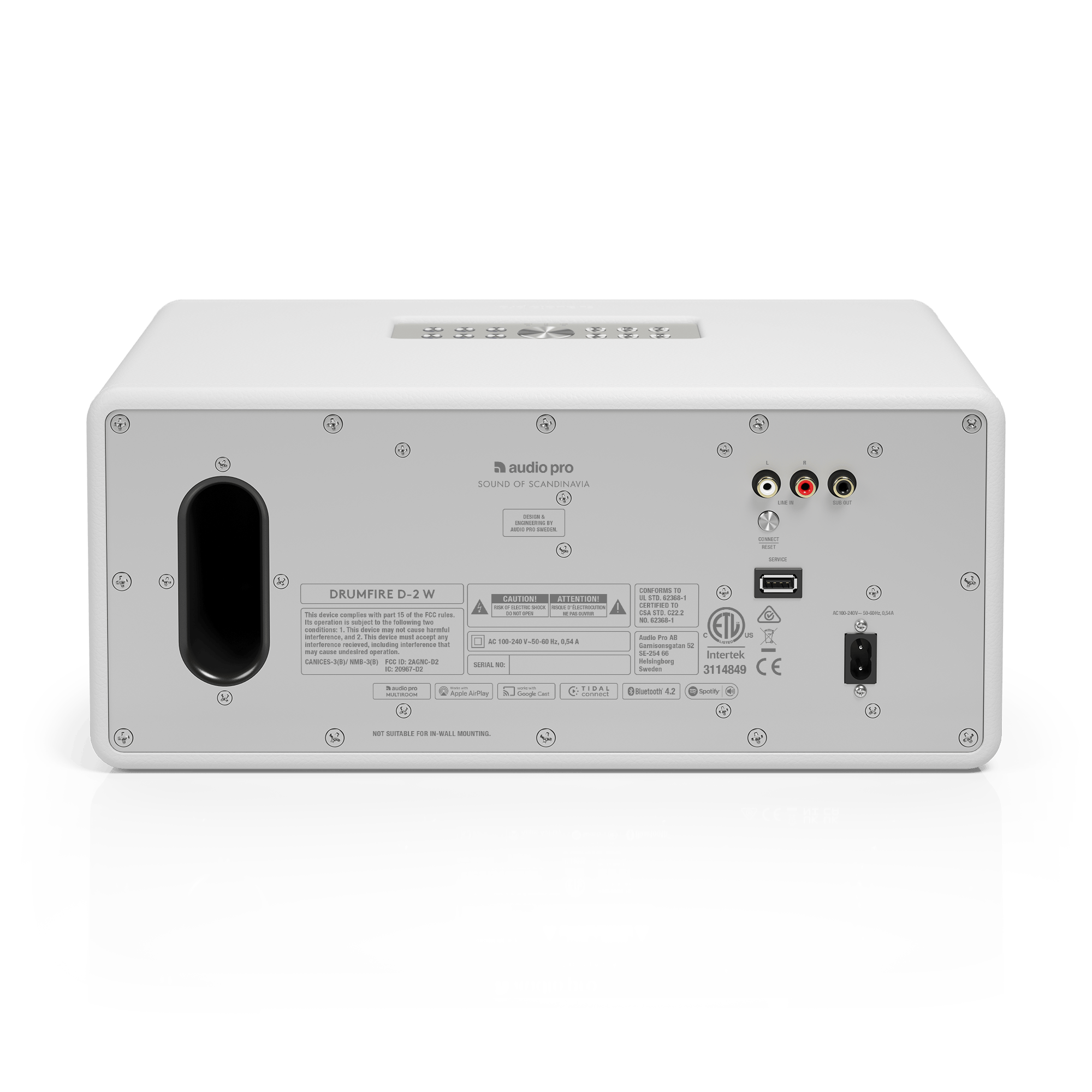 Audio Pro Drumfire D-2 W Wireless Multiroom Speaker White White