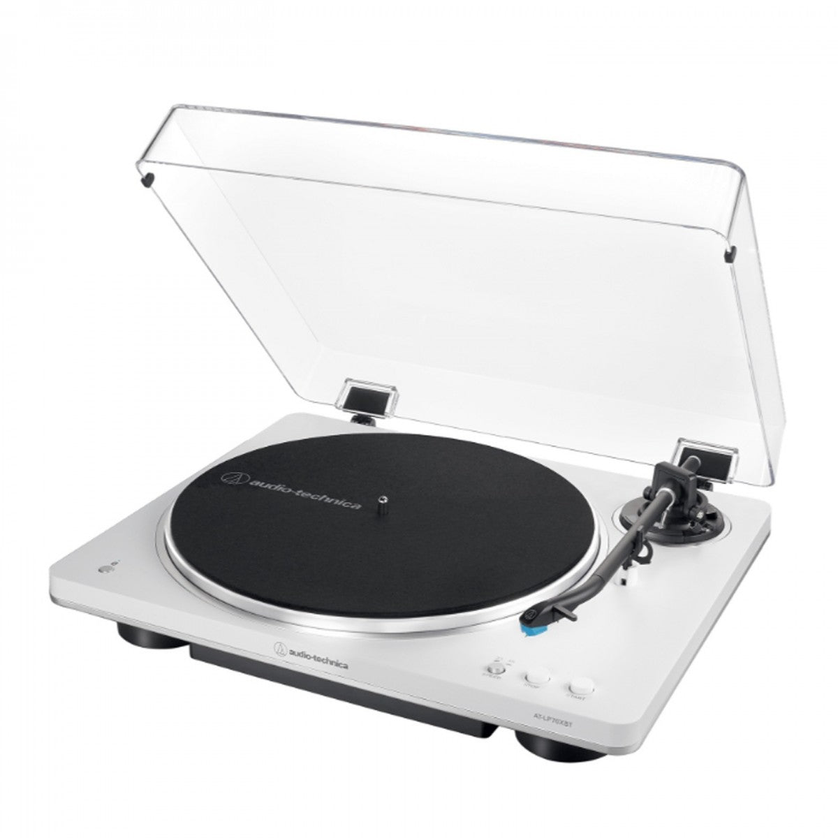 Audio Technica AT-LP70XBT Fully Automatic Bluetooth Wireless Belt Drive Turntable White Silver White