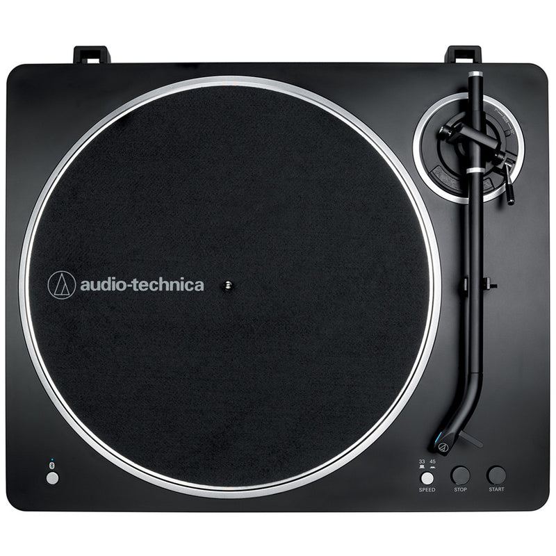 Audio Technica AT-LP70XBT Fully Automatic Bluetooth Wireless Turntable and Ruark MR1 MK3 Active Bluetooth Speakers with Built-in MM Phono Preamp Black