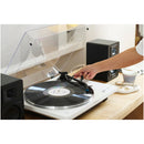 Audio Technica AT-LP70XBT Fully Automatic Bluetooth Wireless Turntable with AT-SP3X Powered Bookshelf Speakers HiFi Package White