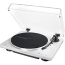 Audio Technica AT-LP70XBT Fully Automatic Bluetooth Wireless Turntable with AT-SP3X Powered Bookshelf Speakers HiFi Package White