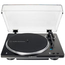 Audio Technica AT-LP70XBT Fully Automatic Bluetooth Wireless Turntable with Kanto ORA 100W Powered Reference Speakers HiFi Package Black