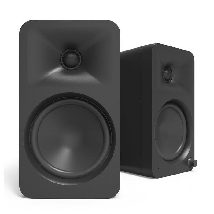 Audio Technica AT-LP70XBT Fully Automatic Bluetooth Wireless Turntable with Kanto ORA4 140W Powered Reference Speakers HiFi Package Black