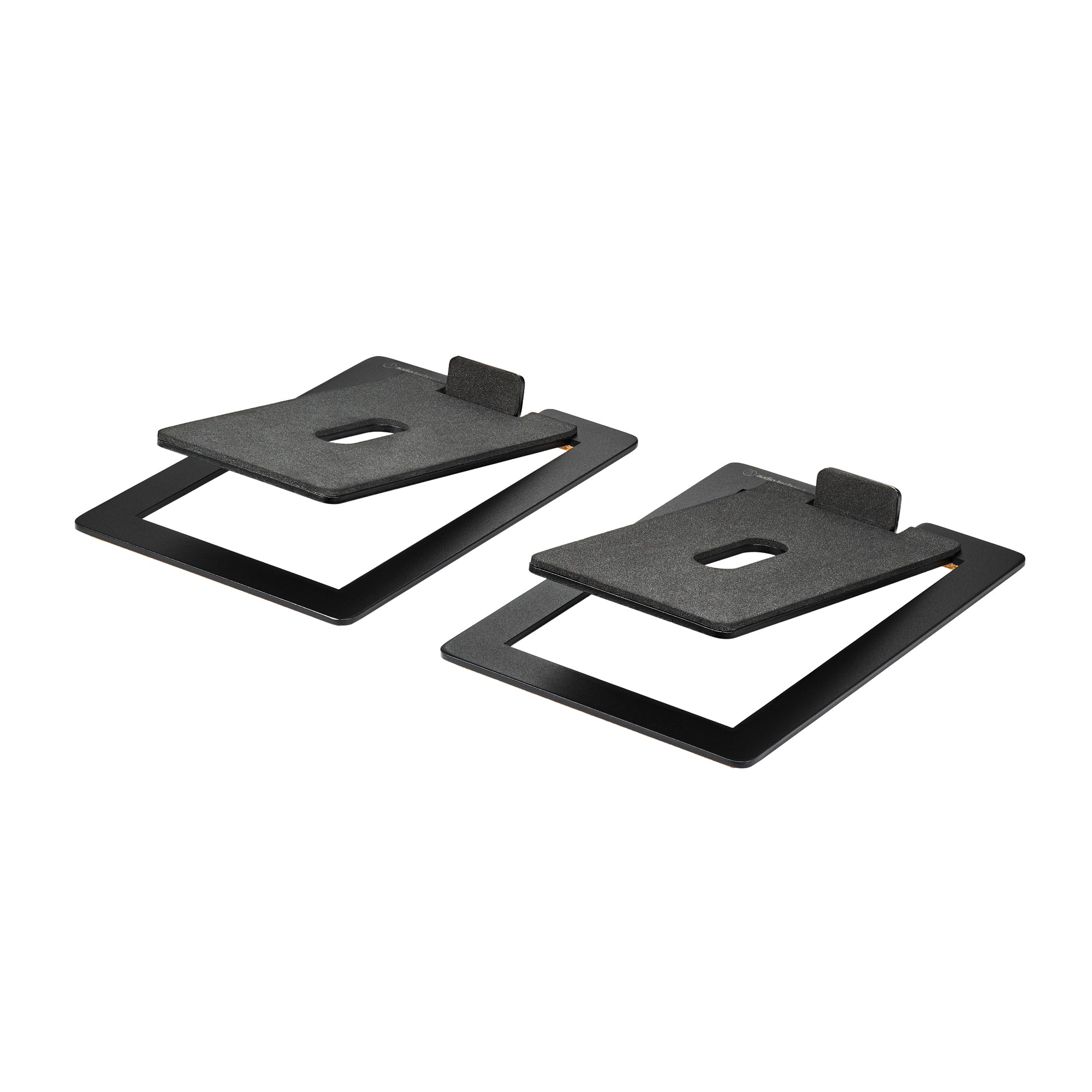 Audio Technica AT-SP3X Powered Bluetooth Bookshelf Speakers with AT-ST3 Stands Pair - Black Black