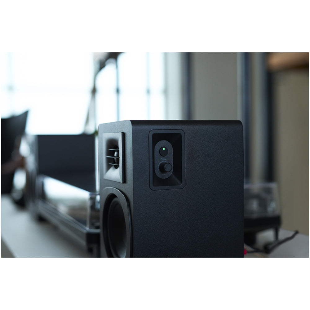 Audio Technica AT-SP3X Powered Bluetooth Bookshelf Speakers with AT-ST3 Stands Pair - Black Black