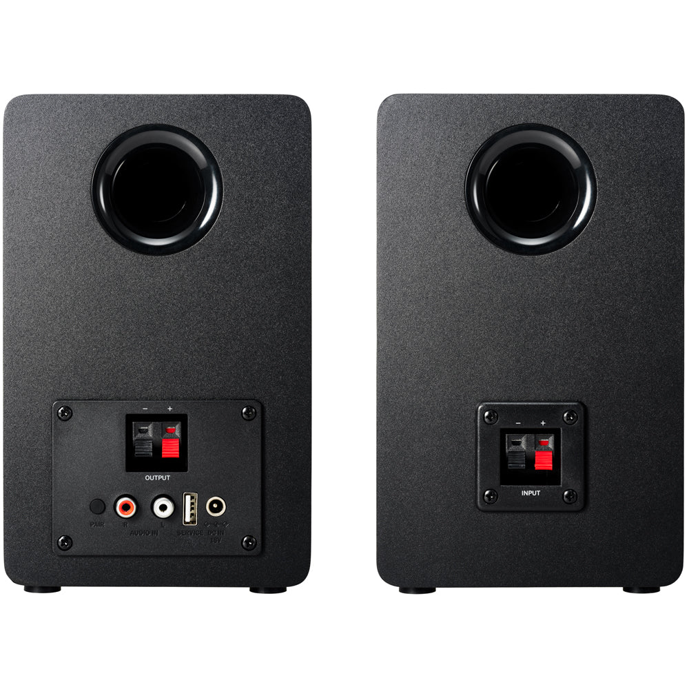 Audio Technica AT-SP3X Powered Bluetooth Bookshelf Speakers with AT-ST3 Stands Pair - Black Black