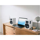 Audio Technica AT-SP3X Powered Bookshelf Speakers with Bluetooth White White