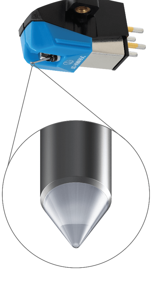 Audio Technica AT-VM95C/H VM95 Series Conical Stereo Cartridge on AT-HS6 Headshell