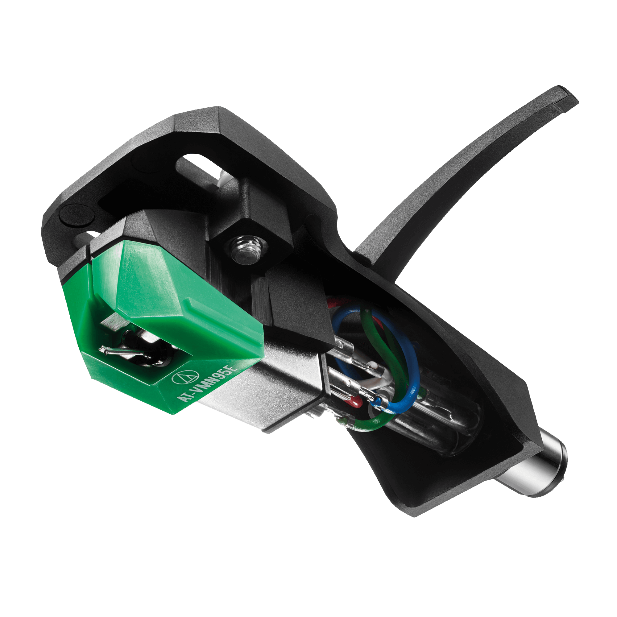 Audio Technica AT-VM95E/H VM95 Series Elliptical Stereo Cartridge on AT-HS6 Headshell