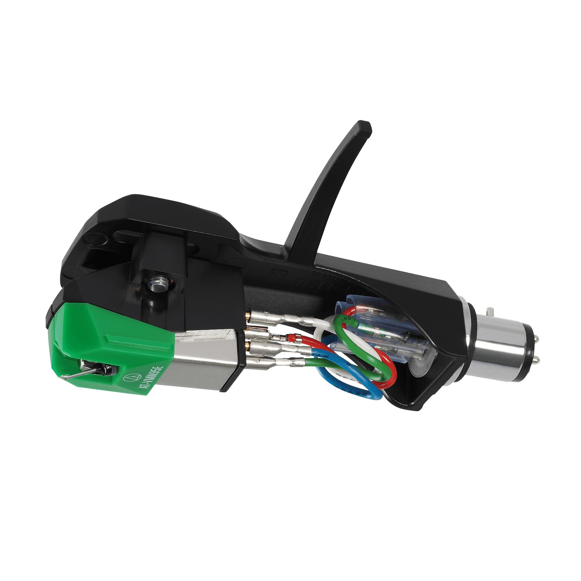 Audio Technica AT-VM95E/H VM95 Series Elliptical Stereo Cartridge on AT-HS6 Headshell