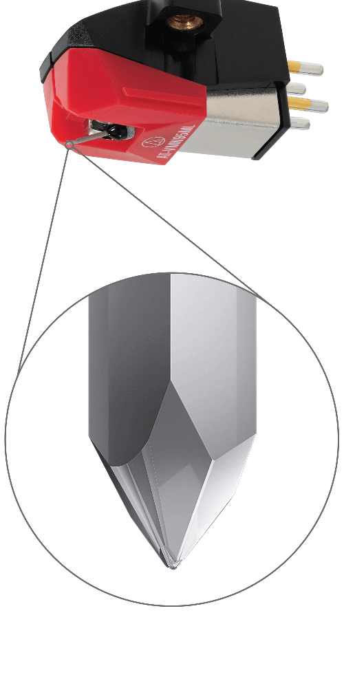 Audio Technica AT-VM95ML/H VM95 Series Microlinear Stereo Cartridge on AT-HS6 Headshell