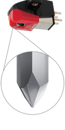 Audio Technica AT-VM95ML/H VM95 Series Microlinear Stereo Cartridge on AT-HS6 Headshell