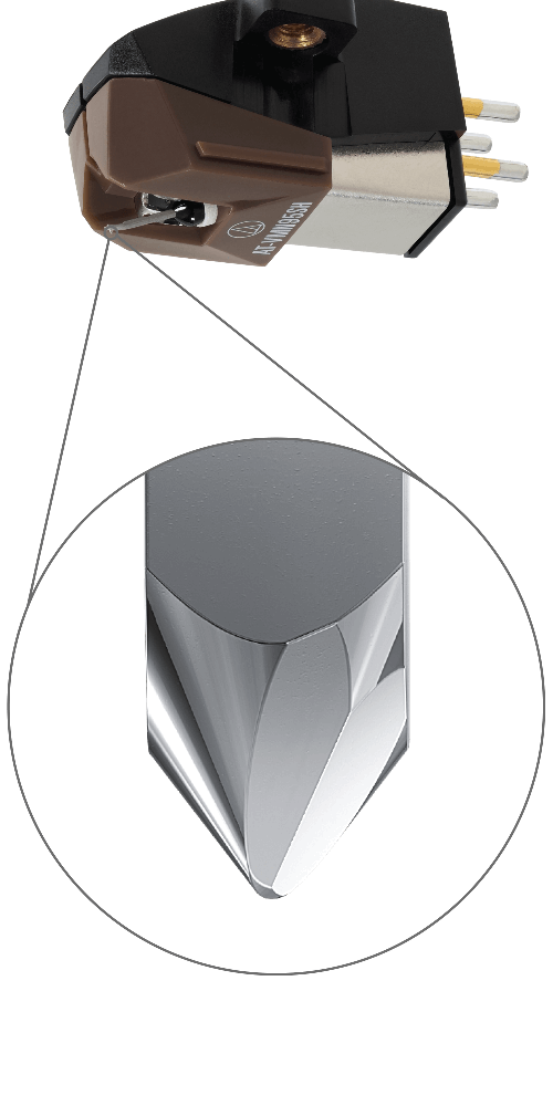 Audio Technica AT-VM95SH/H VM95 Series Shibata Stereo Cartridge on AT-HS6 Headshell