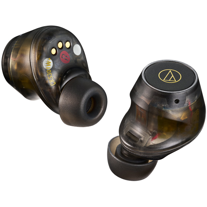 Audio Technica ATH-CKS30TW+ Noise Cancelling Wireless Earbuds Translucent Black Translucent Black