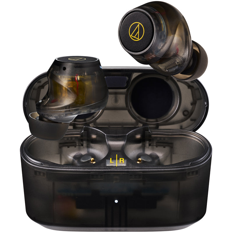 Audio Technica ATH-CKS30TW+ Noise Cancelling Wireless Earbuds Translucent Black Translucent Black