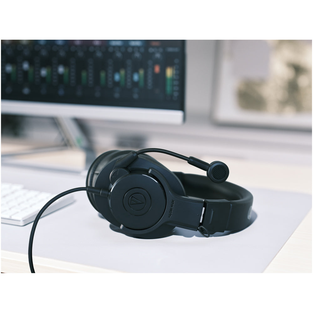 Audio Technica ATH-M20XSTS Streaming Headset with Boom-Arm Mic Black