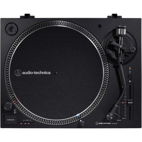 Audio Technica ATLP120xBTUSB Direct Drive Turntable with Kanto REN 200W Powered Bookshelf Speakers Pair Black
