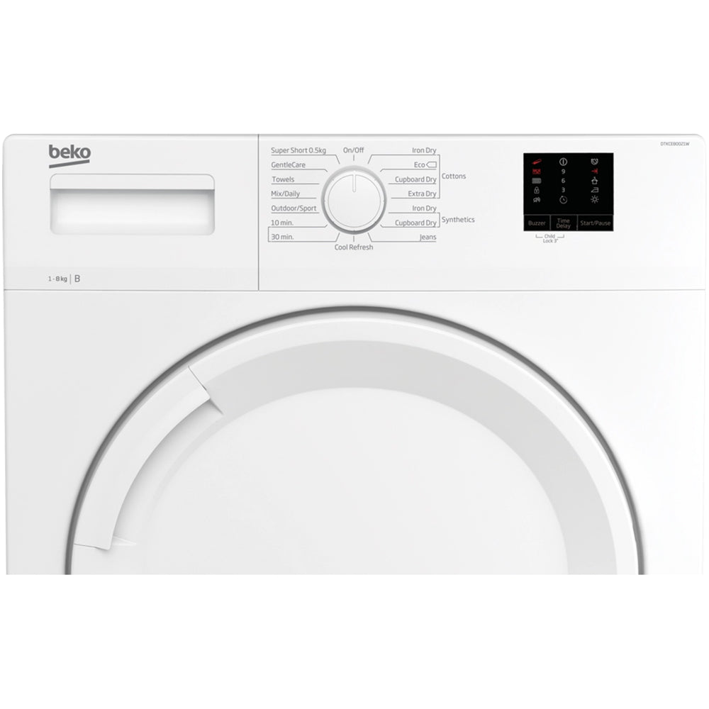 Beko DTKCE80021W 8kg Condenser Tumble Dryer with Sensor Programmes White