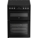 Beko EDC6731K 60cm Double Oven Electric Cooker with Vitroceramic Hob Black