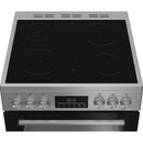 Beko EDC6731S 60cm Double Oven Electric Cooker with Vitroceramic Hob Silver