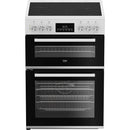 Beko EDC6731W 60cm Double Oven Electric Cooker with Vitroceramic Hob White