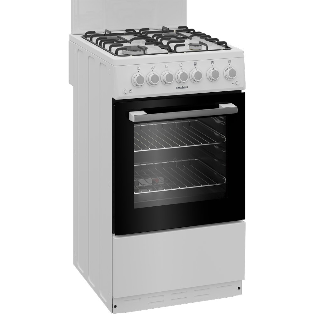 Blomberg GGS9151W 50cm Freestanding Single oven Gas Cooker with Eye Level Grill White - A Rated White