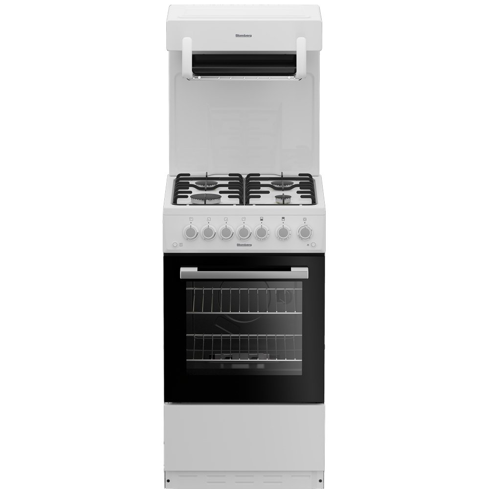 Blomberg GGS9151W 50cm Freestanding Single oven Gas Cooker with Eye Level Grill White - A Rated White