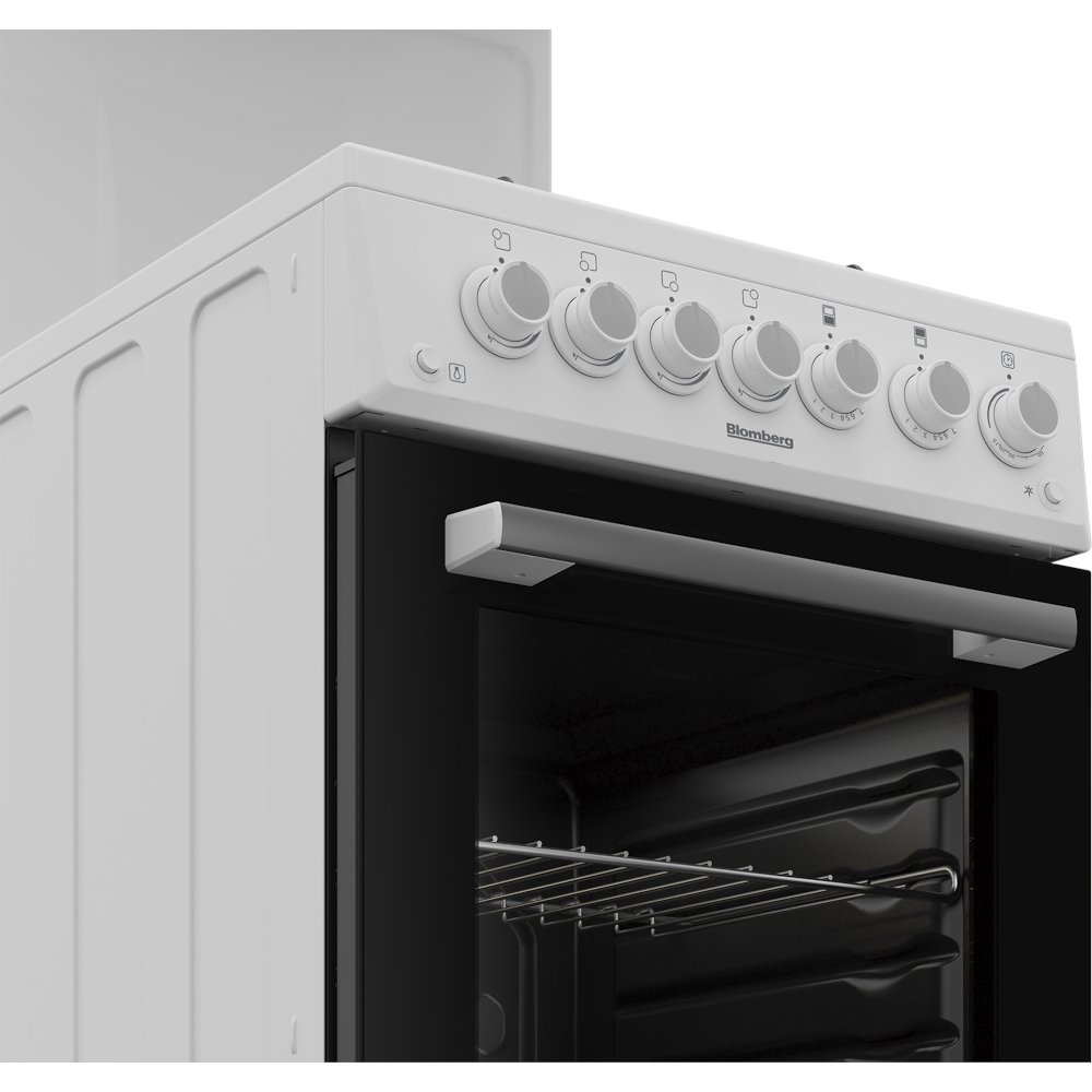 Blomberg GGS9151W 50cm Freestanding Single oven Gas Cooker with Eye Level Grill White - A Rated White