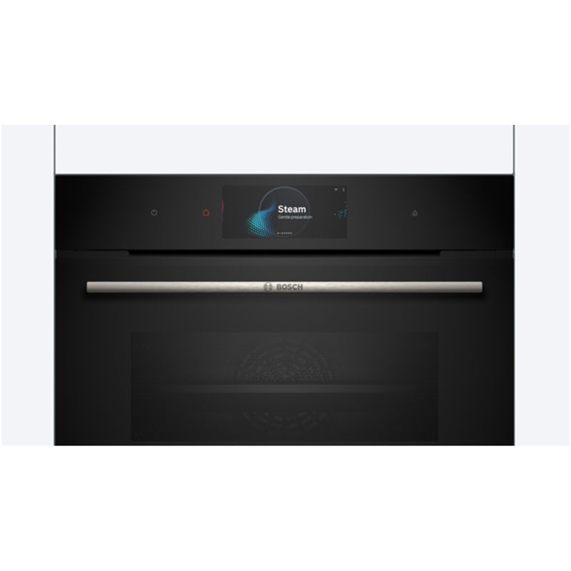 Bosch CSG7584B1 Series 8 47L Built-in compact oven with Steam Function Black - A+ Rated