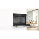 Bosch CSG7584B1 Series 8 47L Built-in compact oven with Steam Function Black - A+ Rated