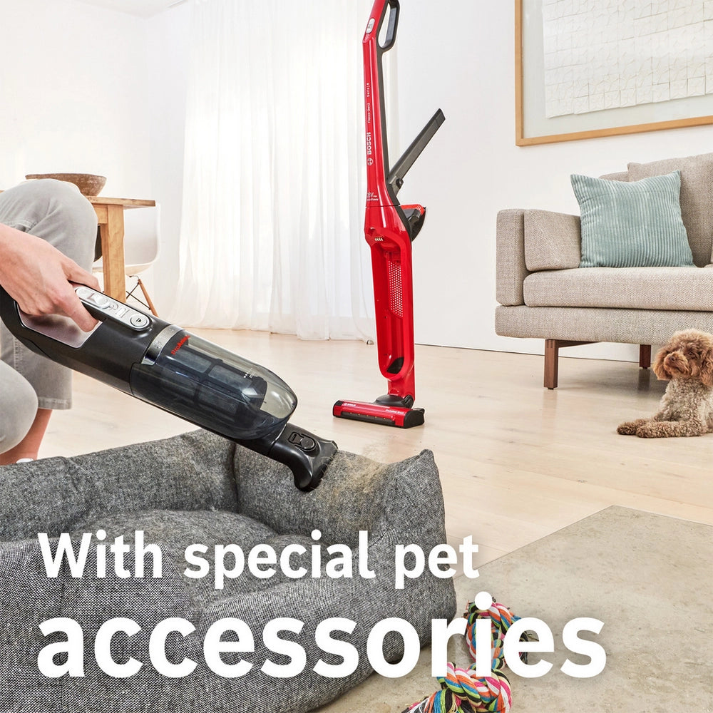 Bosch Flexxo Gen2 Series 4 ProAnimal 2 in 1 BBH3ZOOGB Cordless Vacuum Cleaner Red - Clearance