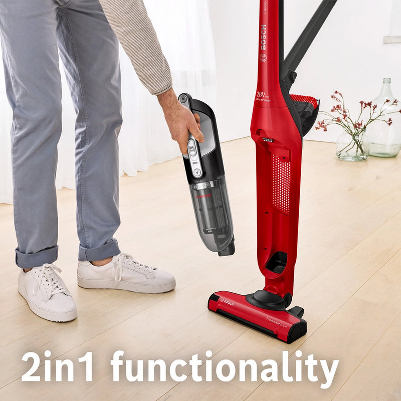 Bosch Flexxo Gen2 Series 4 ProAnimal 2 in 1 BBH3ZOOGB Cordless Vacuum Cleaner Red - Clearance